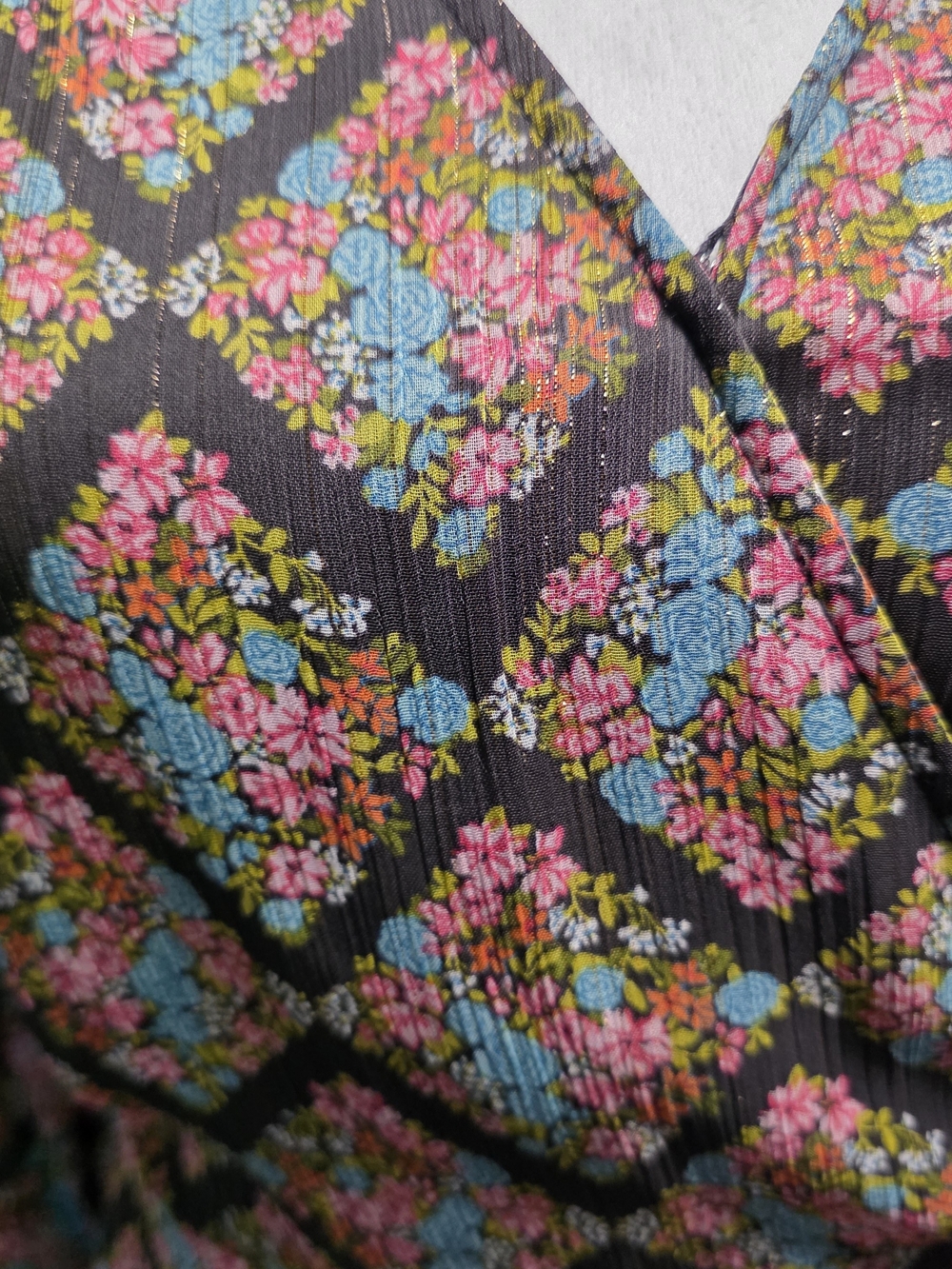 LC Lauren Conrad Boho Floral Diamond Wrap Dress - Picture 2 of 7